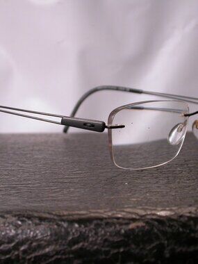 Silhouette Titan Frameless Black Wire Eyeglasses Made in Austria